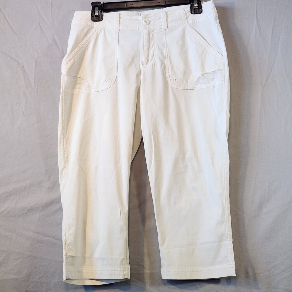 Columbia PFG White Quick Dry Stretch Crop Capri Fishing Pants - Size 8